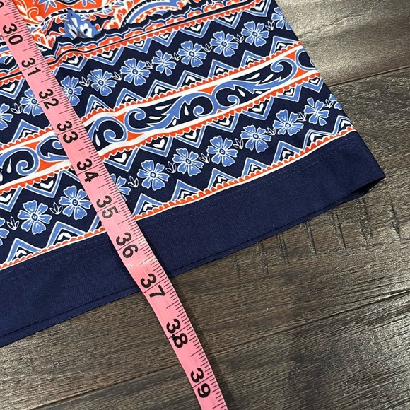 Liz Claiborne Short Cap Sleeve,pattern,round neck,soft light,stretch - Picture 7 of 10